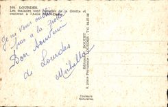 CPA Lourdes HP Le Calvaire XI Station Jesus est attache a la Croix 