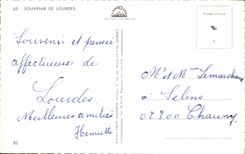 CPA Souvenir de Lourdes 