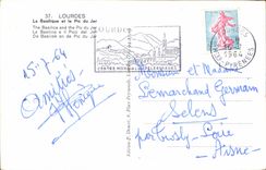 CPA Lourdes La Basilique et le Pic du Jer 