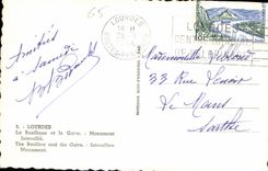 CPA Lourdes La Basilique et le Gave Monument Interallie 