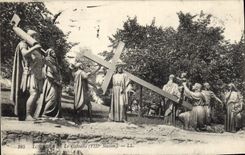 CPA Lourdes Le Calvaire VIII Station 