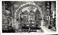 CPA Lourdes Le Chateau Fort Interieur de la Chapelle 