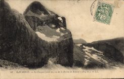 CPA Gavarnie Le Casque vu de la Breche de Roland 