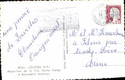 CPA Lourdes HP Apparition de la Tres Sainte Vierge a Bernadette Soubirous 