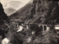 CPA Route de Cauterets a Pierrefitte Le Pont de Meyaba 