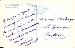 CPA Lourdes La Basilique et le Gave 