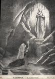 CPA Lourdes L'Apparition 