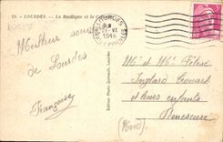 CPA Lourdes La Basilique et le Calvaire 