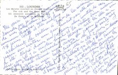 CPA Lourdes Les malades assistant au chemin de Croix 