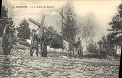 CPA Lourdes La 2 station du Calvaire 