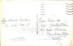 CPA Lourdes La Basilique illuminee 