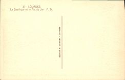 CPA Lourdes La Basilique et le Pic du Jer 