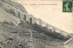CPA Lourdes Le Viaduc du Funiculaire 