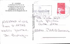 CPA Lourdes La Basilique et le Pic du Jer 