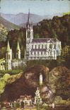 CPA Lourdes La Basilique et la Grotte 