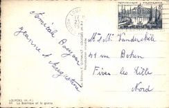 CPA Lourdes La Basilique et la Grotte 