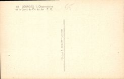 CPA Lourdes L'Observatoire et la Croix du Pic du Jer 