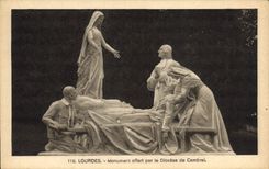 CPA Lourdes Monument offert par le Diocese de Cambrai 