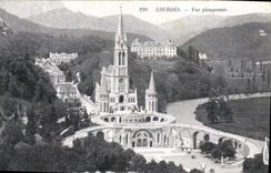 CPA Lourdes Vue plongeante 