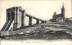 CPA Marseille Ascenseurs d ND de la Garde 