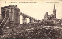 CPA Marseille Ascenseurs de N D de la Garde 