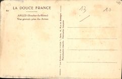 CPA Arles Bouches du Rhone vue generale prise des Arenes 