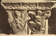 CPA Arles Cloitre Saint Trophime Chapiteau XII siecle Entree a Jerussalem 