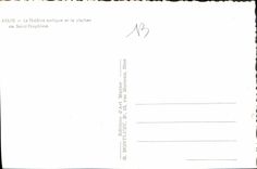 CPA Arles le Theatre antique et le clocher de Saint Trophime 