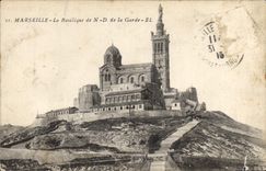 CPA Marseille la Basilique de N D de la Garde 