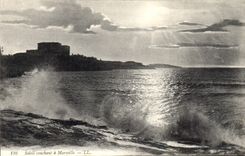 CPA Soleil couchant a Marseille 