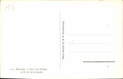 CPA Marseille Quai des Belges et N D de la Garde Bateau