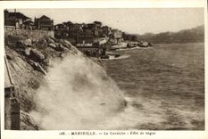CPA Marseille la Corniche Effet de Vague 