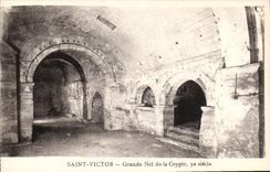 CPA Saint Civtor Grande Nef de la Crypte 5e siecle 