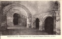 CPA Saint Victor Prolongement de la Crypte les Remparts Romains 5e siecle 