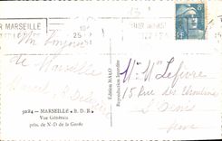 CPA Marseille N D R vue generale prise de N D de la Garde 