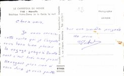 CPA Le Carrefour du Monde Marseille Basilique Notre Dame de la Garde la nuit 