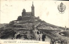 CPA Marseille N D de la Garde vue des Ascenseurs 