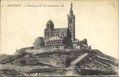 CPA Marseille la Basilique de N D de la Garde 