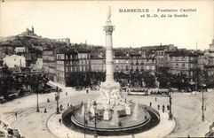 CPA Marseille Fontaine Cantini et N D de la Garde 