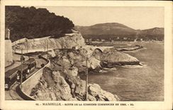 CPA Marseille Route de la corniche Commencee en 1849 