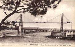 CPA Marseille Pont Transbordeur et le vieux Port 