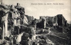 CPA Environs d'Arles les Baux vue des Ruines 