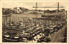CPA Marseille Pittoresque le Pont Transbordeur et le Vieux Port Bateaux