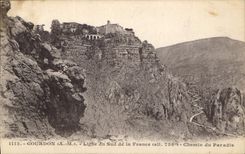 CPA Gourdon A M Ligne du Sud de la France Chemin du Paradis 