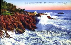 CPA La Mediterranee Effet de Mer Etude Artistique 