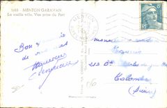 CPA Menton Garavan la vieille ville vue prise du port 