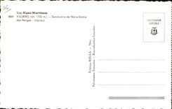 CPA Les Alpes Maritimes Valberg Sanctuaire de Notre Dame des Neiges Interieur 