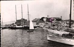 CPA Cannes le Port et le Mont Chevalier 