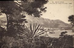 CPA Monte Carlo vue prise des Jardins du Rocher 