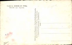 CPA Scenes et Types Marche aux Legumes Algerie